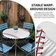 thumbnail image 2 of Baseball Round Tablecloth for 45-54 Inch Tables, Fitted Table Cover with Elastic Edge, Modern Minimalist Red Lines Waterproof Outdoor Table Cloth Protector for Patio Garden Dinner Picnic, 2 of 9