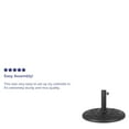 thumbnail image 4 of Flash Furniture Kona Universal Black Cement Patio Umbrella Base with Weatherproof Plastic Polymer Coating - 19.25" Diameter, 4 of 9