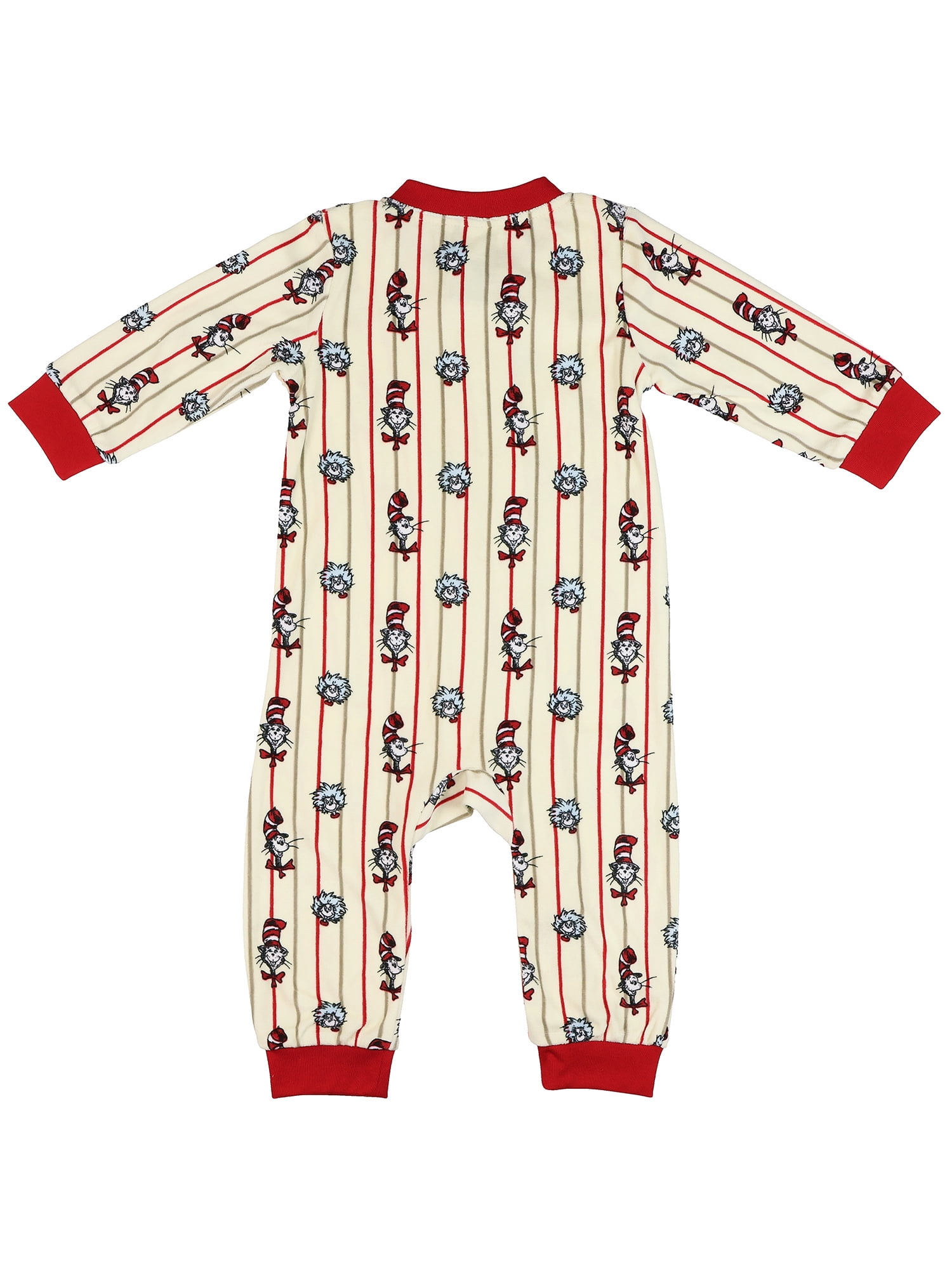 Dr. Seuss Cat in the Hat Matching Family Velour Pajama Sets, Onesie, Infant