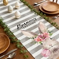 thumbnail image 4 of Dining Room Table Runner Easter Bunny Print 30x180cm Linen, Festive Holiday Decor for Large Dining Room Table, Coffee Bar and Mantel, Colorful Egg and Bunny Design for Spring, 4 of 6