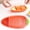Orange*2, variant on olkpmnmk 2Pcs Snackle Box Container, Carrot Shaped Snack Container with 2 Compartment, Fruit Snack Veggie Tray with Lids for Fridge Fresh Keeping,Portable Snack Tray for Picnic, Party, Travel