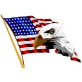 thumbnail image 2 of American Flag and Eagle Wall Decal by Wallmonkeys Peel and Stick Graphic (18 in W x 12 in H) WM237911, 2 of 4