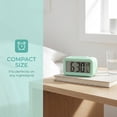 thumbnail image 5 of REGALWOVEN Small Digital Alarm Clock for Bedroom, Alarm Clocks with Big Numbers Display, Temperature, Snooze, 12/24H for Deep Sleepers Green, 5 of 6