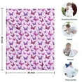 thumbnail image 4 of Pink Butterfly Purple Wing Pattern Blanket,Comfortable Soft Flannel Throw Blanket,All Season,Warm Lightweight Blankets for Sofa Bed Couch Living Room Chair,30"x40", 4 of 4