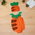 thumbnail image 4 of Mercatoo Toddler Girls Boys Set Sleeveless Fruit Print Crawling Suit Includes Hats 3Pcs Clothes Outfit Baby Home Clothing, 4 of 4