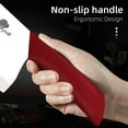 thumbnail image 7 of Akatsuki 7" Large Ceramic Cleaver Knife Kitchen Chef with Blade Cover Soft Handle Rustproof No-stick Meat Vegetable Slicing Fruit Paring Cutter (Red), 7 of 7