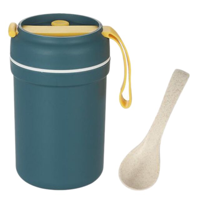 EeaseMX Taza de sopa portátil sellada de plástico para agua, desayuno, microondas, para el trabajo