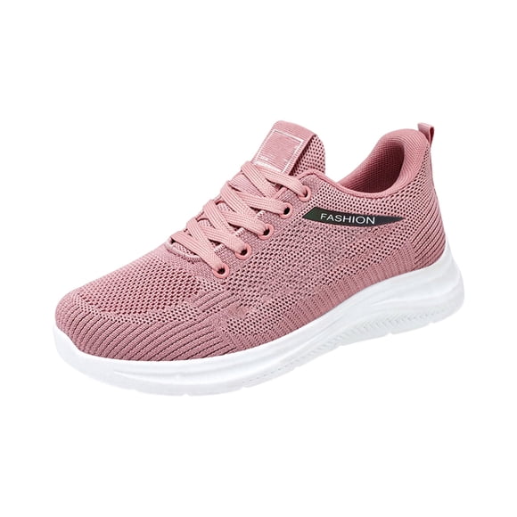 YOUYEDIAN Orthopedic Shoes for Women Spring Dressy Slip on Non Slip Mesh Arch Support Sneakers Lightweight Closed Toe Walking Shoes (Pink)