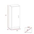 thumbnail image 6 of TUHOME Furniture Belleria 47" High Wood Pantry Cabinet in White, 6 of 6