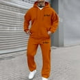 thumbnail image 2 of SGMVNU Mens Sweatsuits 2 Piece Set Zip Up Hoodie Sweatshirt Pullover Tracksuit Sweatpants with Pockets Casual Athletic Jogging Suit for Men(Orange, 3XL), 2 of 6