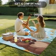 thumbnail image 4 of Happy Groundhog Day Outdoor Rug for Patio/Deck/Porch, Non-Slip Large Area Rug 5 x 7 Ft, Cartoon Cute Ground Hog Flowers Sky Blue Indoor Outdoor Rugs Washable Area Rugs, Camping Rug Carpet Runner, 4 of 8