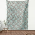 thumbnail image 3 of Floral Upholstery Fabric by the Yard, Romantic Garden Art Illustration with Bouquet of Flowers and Leaves, Decorative Fabric for DIY and Home Accents, Pale Blue White by Ambesonne, 3 of 4
