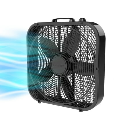 lasko cool colors 20" weather resistant box fan, with 3-speeds, 22" height, black, b20301, new