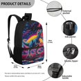 thumbnail image 5 of HUIACONG Neon T-Rex Dinosaur School Backpack for Boys Girls Age 6-18 Large Capacity Lightweight Water Resistant Bookbag for Elementary Middle High School Students Daily Use Travel, 5 of 6