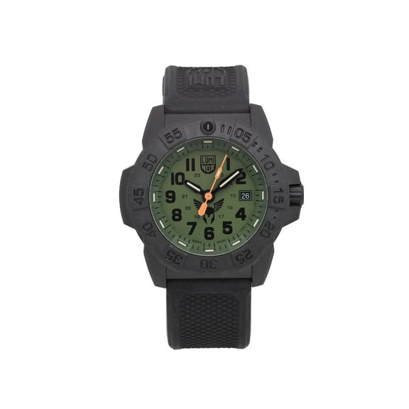 Luminox Navy Seal 45mm Carbon Green Dial Quartz Mens Watch XS.3501.BO.TV.SET