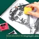 thumbnail image 2 of Goma plástica de color especial para papelería, arte, bocetos para estudiantes, goma de alto brillo, 2 of 5
