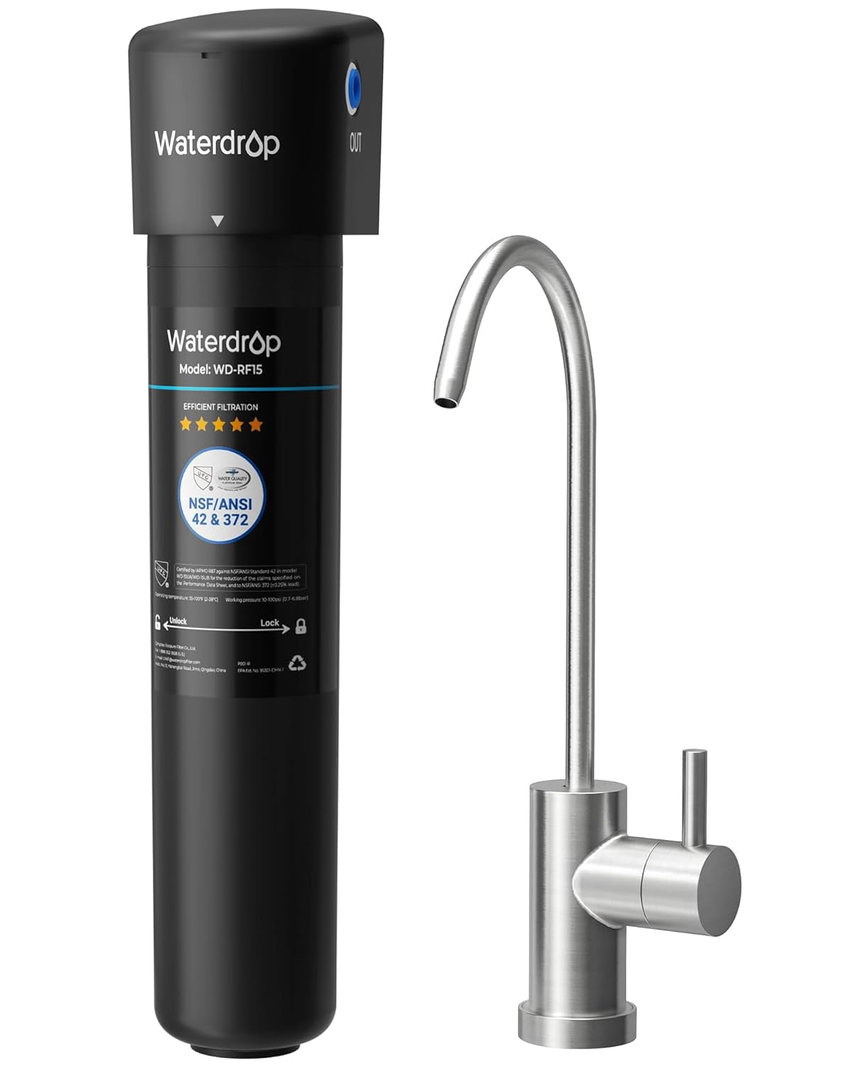 Frizzlife Under Sink Water Filter-Quick Change Under Sink Water