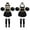 A Black&White, variant on iiniim Kids Girls Cheer Leader Dance Cheerleading Uniform Dress with Pom Pom Socks Party Red B 8