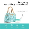 thumbnail image 6 of Fit + Fresh Laketown Lunch Bag for Women, Large Insulated Lunch Tote, Reusable Bag for Work, Aqua, 6 of 8