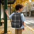 thumbnail image 6 of Black and White Checkered Pattern 17" School Backpacks for Teens,Waterproof Oxford Fabric,S-Shape Padded Straps for School,Travel,Hiking,Camping, 6 of 6