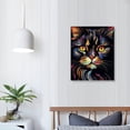 thumbnail image 3 of JEUXUS  Cat Canvas Print American Shorthair Persian Cat Hanging Wall Art Funny Pet  Home Decor Poster Print  (Wrapped Canvas), Style  16x20 in, 3 of 4