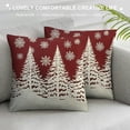 thumbnail image 3 of ONETECH  Christmas Pillow Covers Red White Christmas Tree Snowflakes Decor Throw Pillows Winter Xmas Holiday Outdoor Cushion Cases for Couch Bed Decorations, 3 of 5