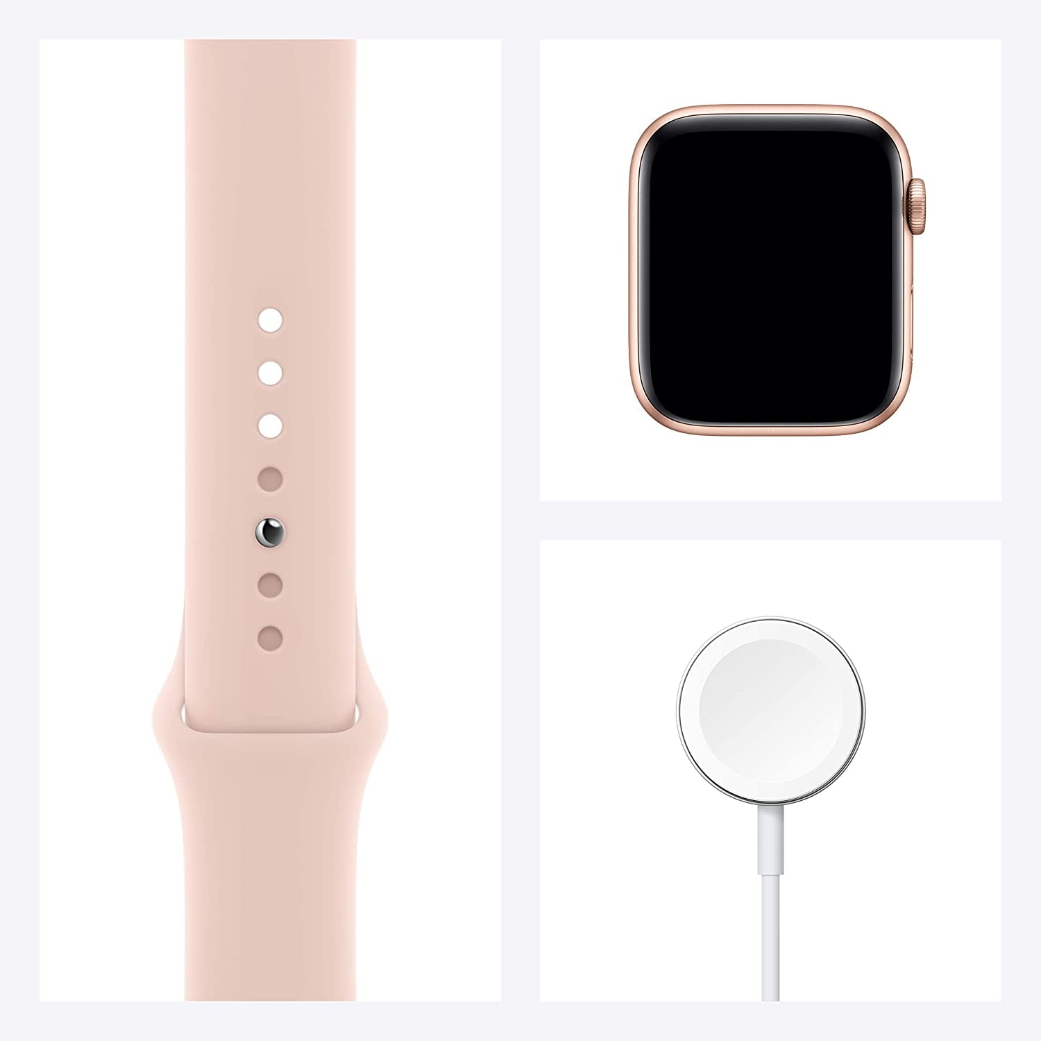 Restored Apple Watch 6 44mm Aluminum Case with Pink Sand Sport Band - Gold (Refurbished)