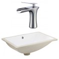 thumbnail image 1 of 20.75-in. W CSA Rectangle Bathroom Undermount Sink Set In White - Chrome Hardware AI-23107, 1 of 8