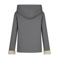 thumbnail image 5 of QATAINLAV Womens Sherpa Lined Zip Up Hoodies Long Sleeve Cute Oversized Sweatshirts Solid Color Hooded Jacket with Pockets, Gray, M, 5 of 8