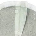 thumbnail image 4 of Northlight 20" Silver Glittered Mini Christmas Tree Skirt with White Fur Trim, 4 of 6