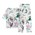thumbnail image 2 of Puntoco Conjunto de traje de dos piezas con cuello redondo y manga corta estampado de verano para mujer Puntoco Puntoco-2550, 2 of 4