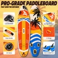 thumbnail image 4 of Quashley Wide Inflatable Stand up Paddle Board, 11 ft x 34 inch All-Around SUP Board with Paddle, Hand Pump, Backpack and Leash, 4 of 7