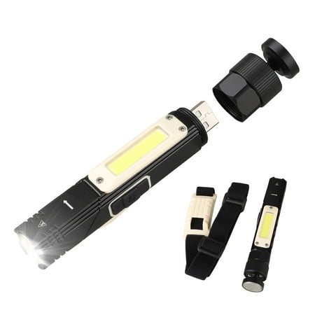 Work Light Rechargeable COB LED Inspection Light, EEEKit Portable USB Work Lamp Rotatable Handheld Flashlight with Swivel Magnetic Base & Clip & 5 Modes for Garage Mechanic Outdoor Auto Car