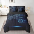 thumbnail image 2 of Homewish Dirt Bike 7-Piece Bedding Comforter Set,Extreme Sport King Bedding Sets,Blue Black Bed Sheets Teens,Ultra Soft Home Decor Reversible, 2 of 8