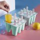 thumbnail image 4 of Moldes Para Paletas Bandeja de moldes de paletas de hielo de bricolaje para el hogar para hacer helados de silicona (verde de 6 celdas) Sywqhk Libre de BPA, 4 of 7