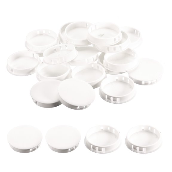 Tapones de plástico Unique Bargains 1-61/64' 26uds Empotrado Tipo Panel Redondo Blanco