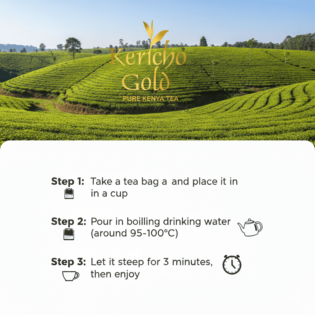 Kericho Pure Green Tea Bags  Individually Wrapped Bags - 1000 Tea Bags