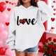 thumbnail image 4 of Sudadera con capucha y estampado de corazón de San Valentín, sudadera de manga larga para niños y niñas, chaqueta para niñas de talla mediana y grande., 4 of 7