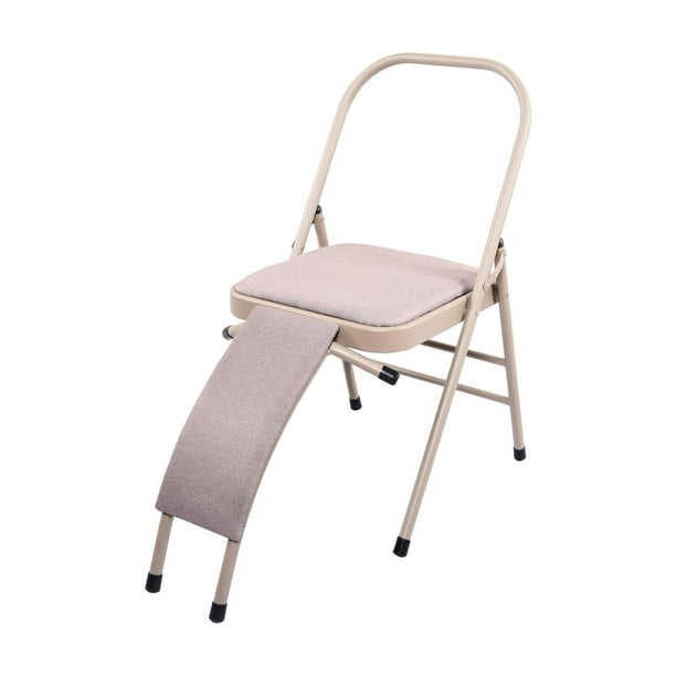Silla auxiliar de yoga plegable Flexibilidad Entrenamiento de fuerza Mujeres Yoga portátil Respaldo Zulema entrenamiento de yoga