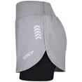 thumbnail image 6 of Exxact Sports 2 in 1 Shorts Women - Athletic Shorts with Spandex Underneath, Dry Fit Running Shorts with Pockets Women (Gray Silver, AXS), 6 of 7