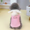 thumbnail image 4 of Pet Cotton Coat Button Closure Comfortable Cute Plush Ear Hat Pet Hooded Jacket with Traction Ring for Winter, 4 of 6