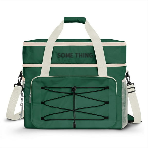 Large Insulated Picnic Backpack Cooler - Waterproof 600D Oxford, Leak-Proof Double Compartments, Foldable Design for Travel, Camping, and Outdoor Activities