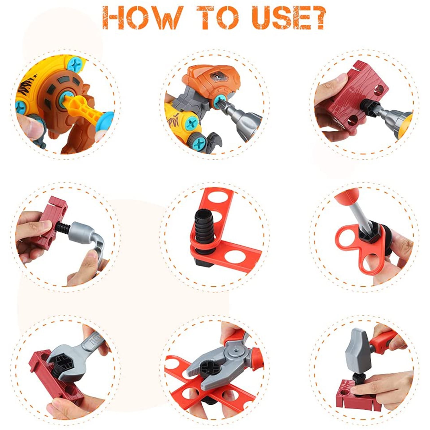 CIPACHO Take Apart Dinosaur Kids Toys, Kids DIY Play Kit with Electric Drill for 3-8 Years Old CIPACHO Take Apart Dinosaur Kids Toys, Kids DIY Play Kit with Electric Drill for 3-8 Years Old