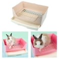 thumbnail image 4 of Pequeña arena para mascotas, orinal, orinal, entrenador, esquina, caja de cama, para animales pequeños, conejo, conejillo de , - Beige Sunnimix Cajas de arena para conejos, 4 of 6