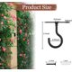 thumbnail image 2 of Paquete de 2 colgadores de pared de 2,5 pulgadas, ganchos para plantas, ganchos de pared para plantas, luces, jardineras, linternas, comederos colgantes para pájaros, campanillas de viento, 2 of 5