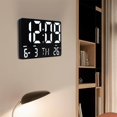 thumbnail image 4 of Horloge Murale Numérique LED 10 Pouces Montable avec Télécommande Noire, 4 of 8