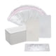 thumbnail image 2 of Paquete de 300, 100 bolsas autosellantes, 100 tarjetas de papel de cartón para pendientes, 100 partes traseras de pendiente embalaje de joyería, blanco Macarena Tarjetas de pendiente, 2 of 8
