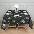 thumbnail image 3 of Pioneer Flower Floral Print Pattern Square Tablecloth,Waterproof Square Table Cover,Wipeable Spillproof Washable Table Cover for Home Kitchen Party Decor 60"x60"(152x152cm), 3 of 6