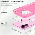 thumbnail image 2 of Petocase for iPhone 16 Plus Case,Clear [Non Yellowing] [Compatible with MagSafe] Shockproof Protection Rugged Heavy Duty Cover Case for iPhone 16 Plus 6.7",Clear Pink Glitter, 2 of 7