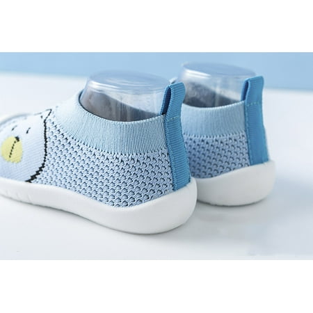 

CAICJ98 Sneakers for Girls Toddler Kids Baby Boys Girls Shoes First Walkers Cute Cartoon Antislip Socks Shoes Prewalker Sneaker Blue